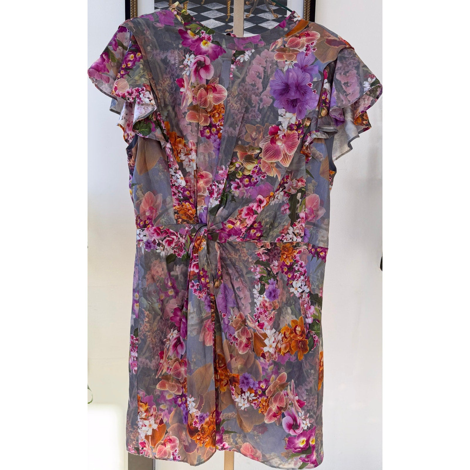 ALLSAINTS Jemille Lucia floral multi color Dress SZ 8