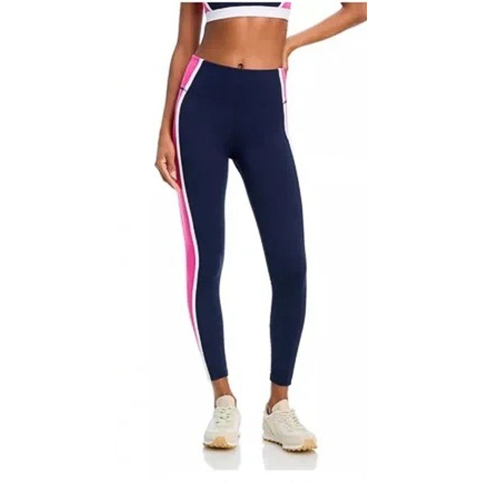 AQUA ATHLETIC NAVY BLUE PINK LEGGINGS XL