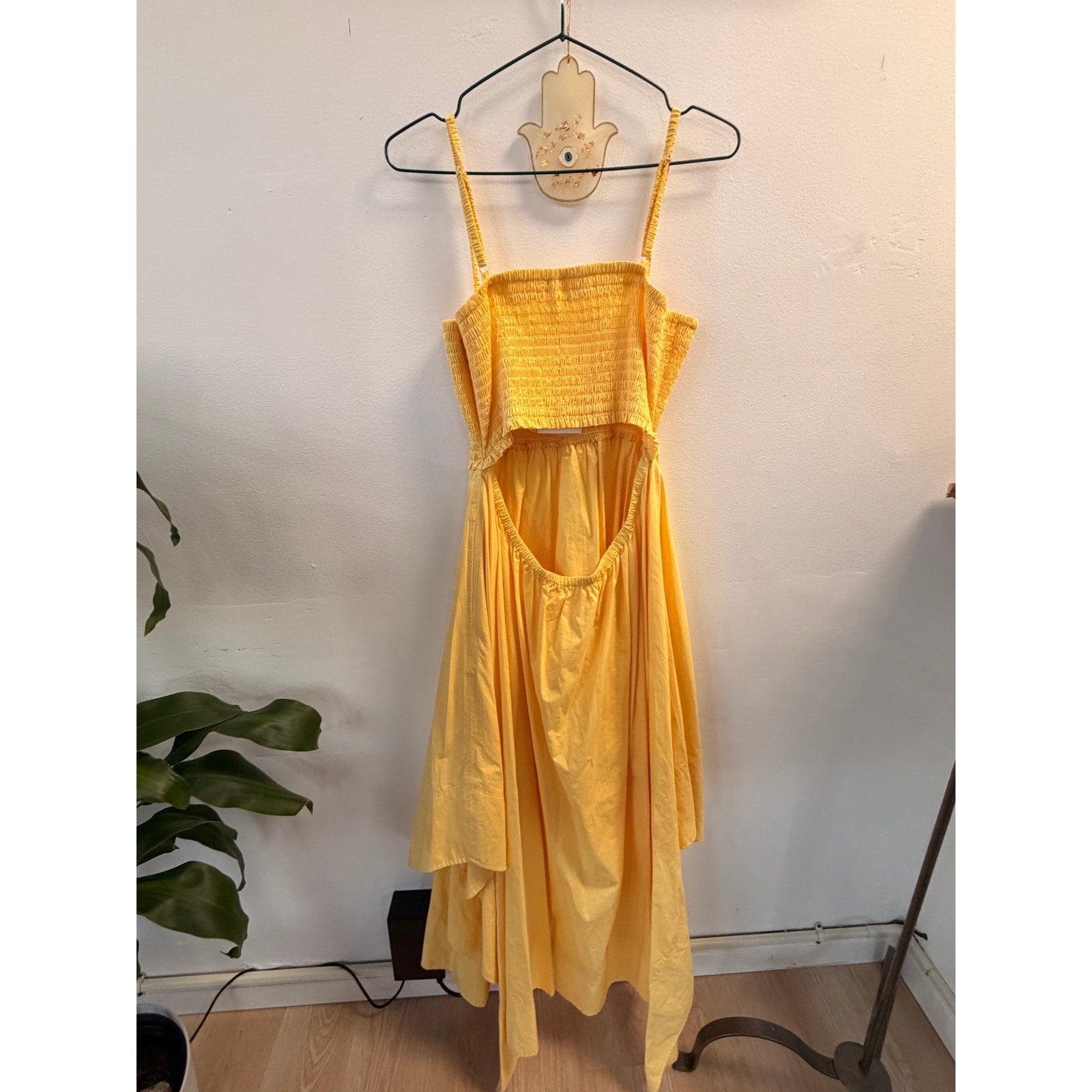 A.L.C. Adriana Handkerchief-Hem Dress yellow size 12 $595 NWT