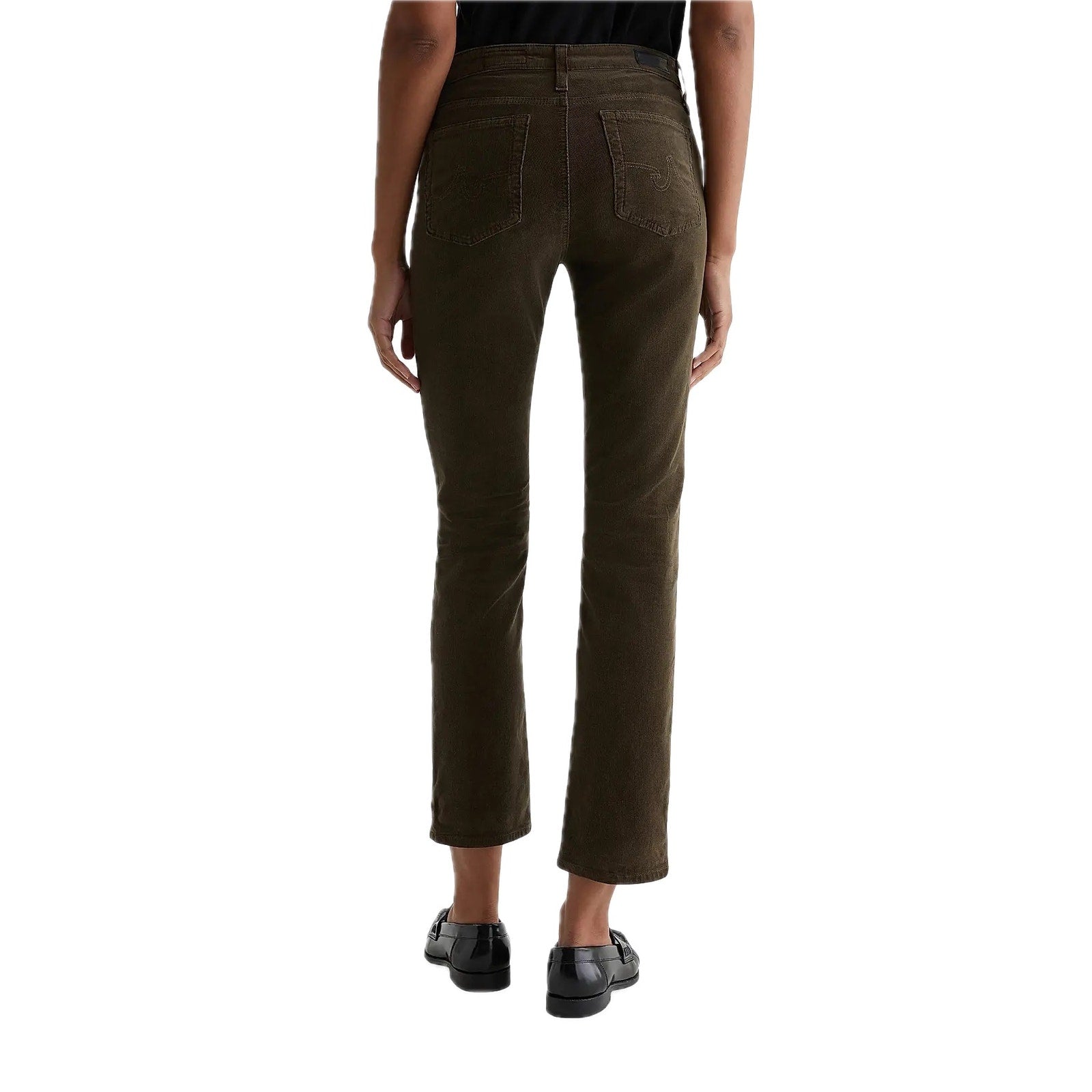 AG Jeans  Mari Corduroy Straight-Leg Jeans Rich umber Brown 24