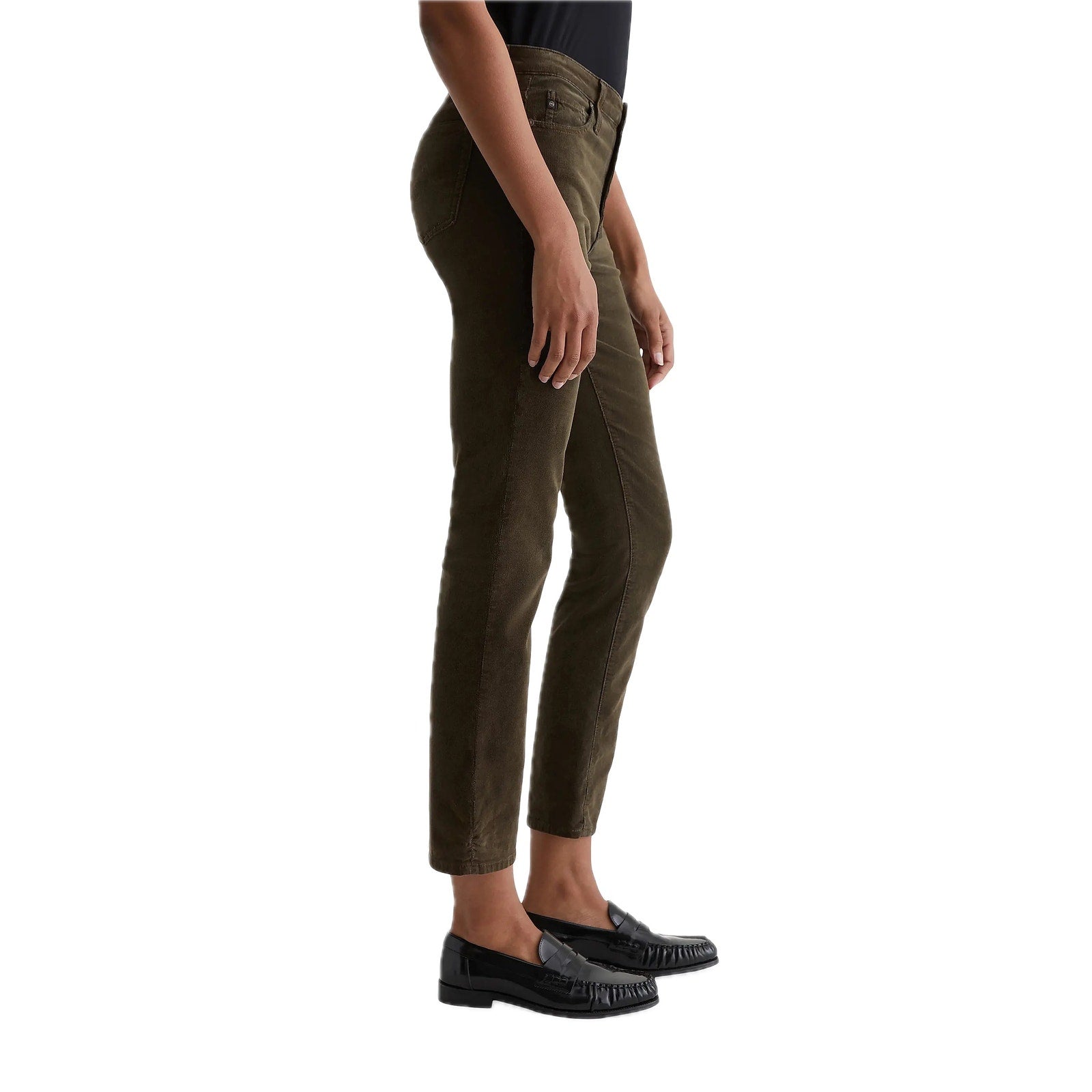 AG Jeans  Mari Corduroy Straight-Leg Jeans Rich umber Brown 26