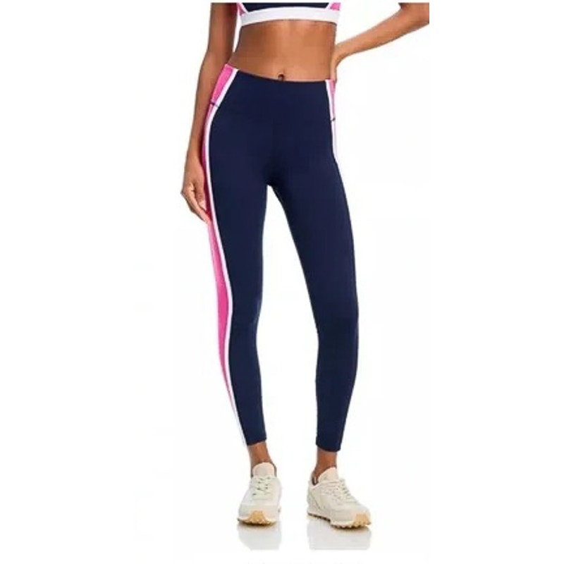 AQUA ATHLETIC NAVY BLUE PINK LEGGINGS XS