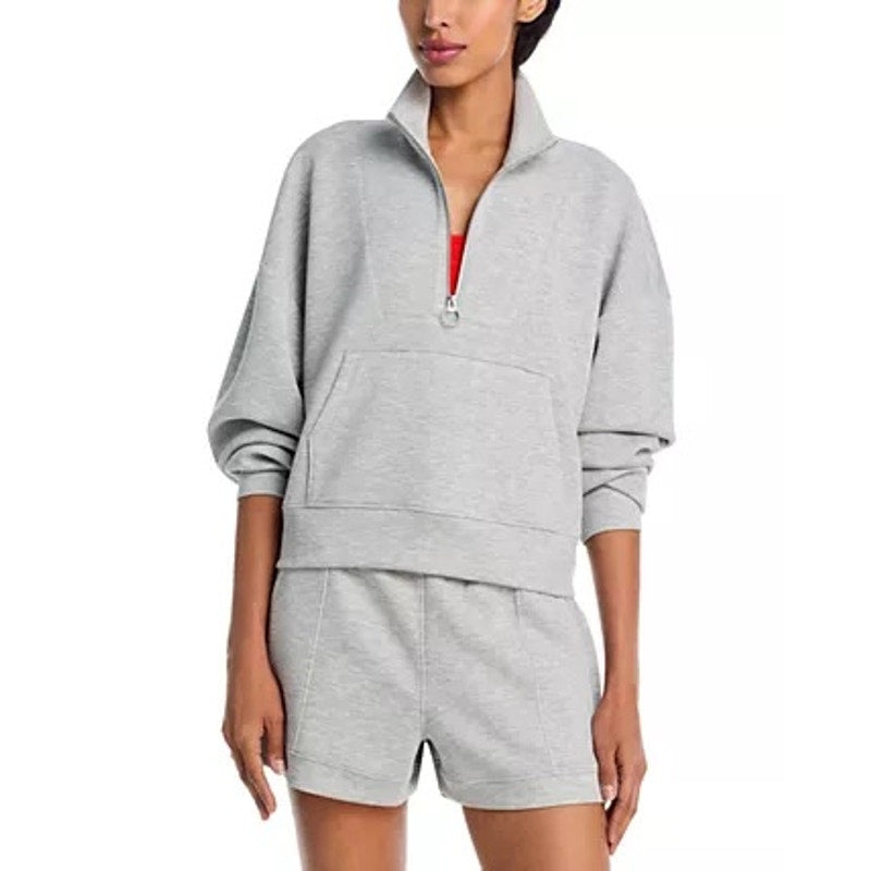 AQUA Athletic Long Sleeve Cropped Pullover Sweatshirt SMALL $78.00