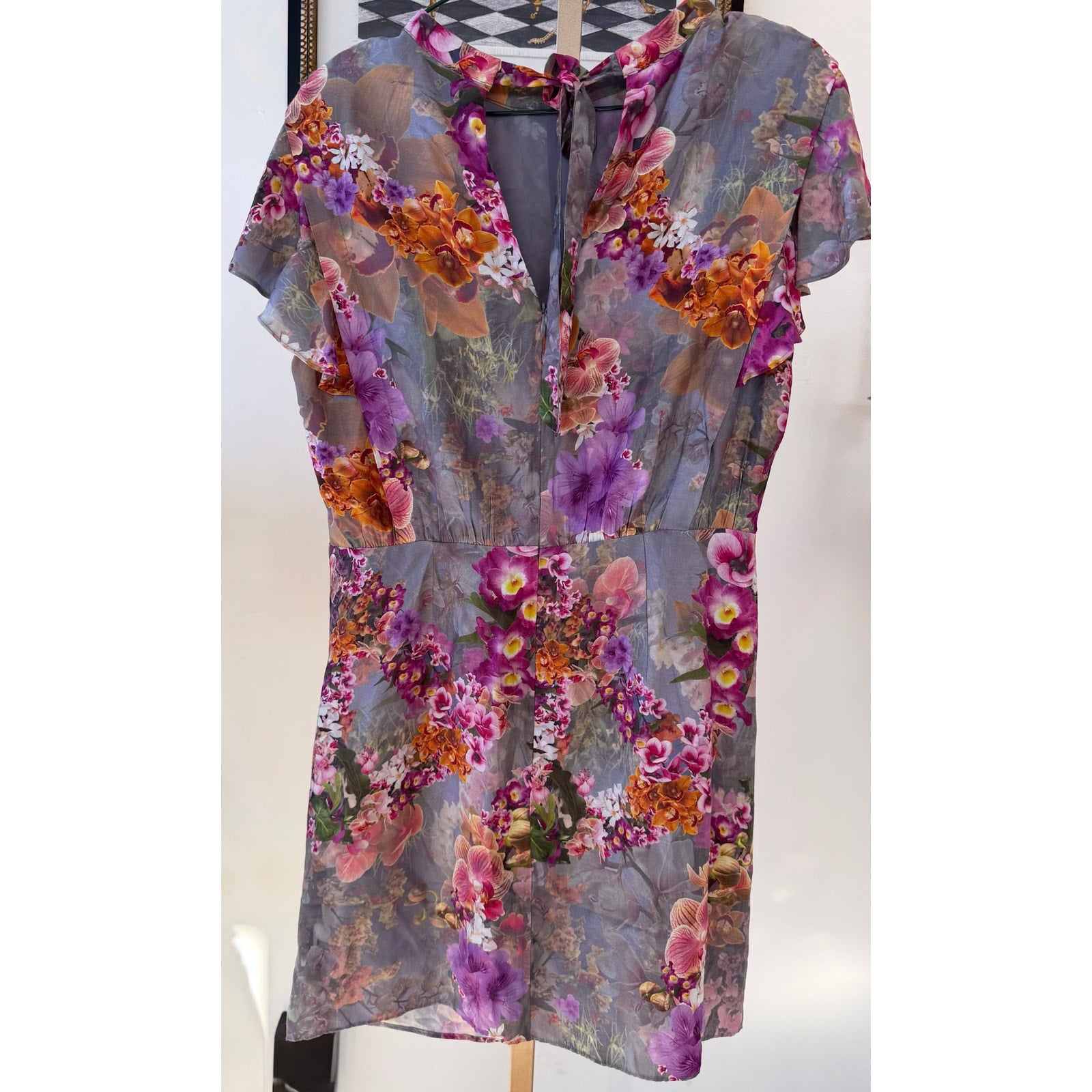 ALLSAINTS Jemille Lucia floral multi color Dress SZ 8