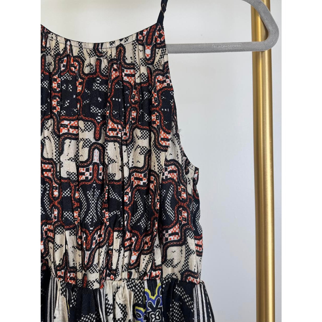 Anthropologie Bhanuni by Jyoti Tiered Maxi Dress black multi